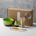 Premium 6 Delige Matcha Theeset van Keramiek en Bamboe