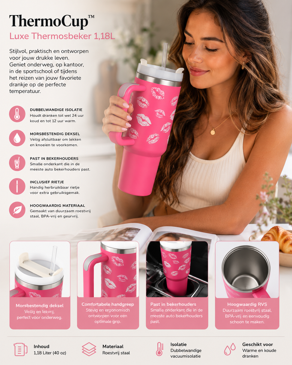 ThermoCup | Luxe Thermosbeker 1,18L