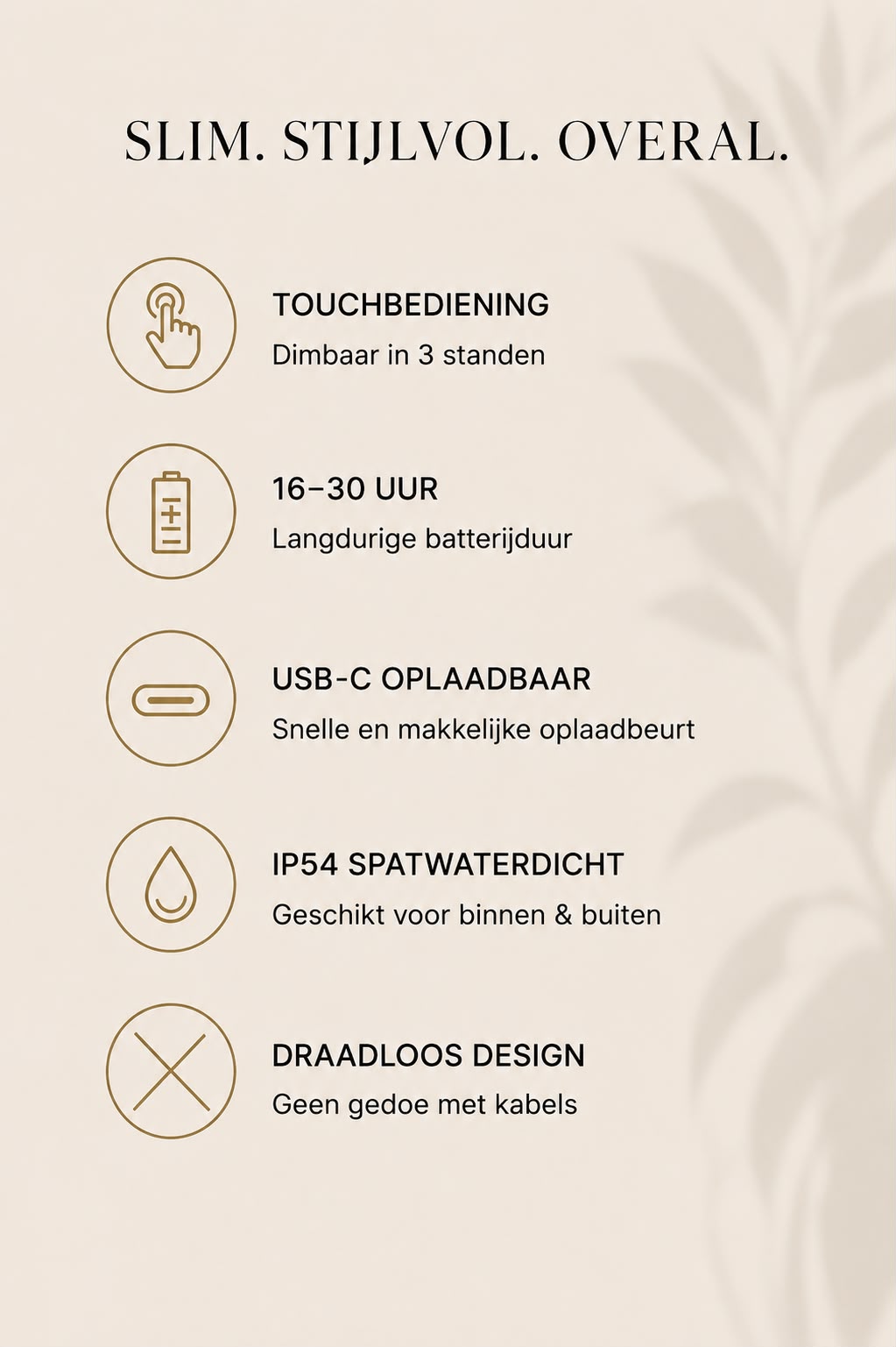 LumiGlow™ Draadloze LED Tafellamp